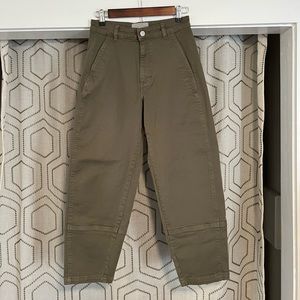 EVERLANE Utility Barrel Pant Olive Grn Sz 2